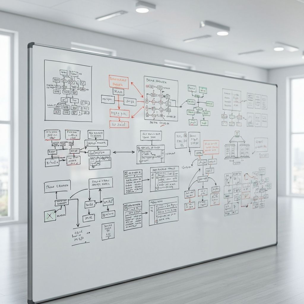 Whiteboard architecture diagram